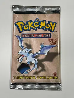 1999 Pokemon 1st Edition Fossil Booster Pack Factory sealed - Aerodactyl - Image 5