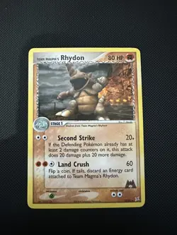 Pokemon Team Magma’s Rhydon 22/95 – Magma vs Aqua 2004 – Non-Holo – NM - Image 1