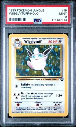 WIGGLYTUFF - PSA 9 - HOLO 1999 POKEMON JUNGLE #16 - Image 1