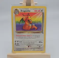 1999 Pokemon Fossil Dragonite 19/62 Graded non PSA - RAW - Image 2