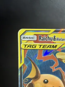 2019 Pokemon Sun Moon Cosmic Eclipse Raichu Alolan Raichu GX FA #54/236 NM - Image 4