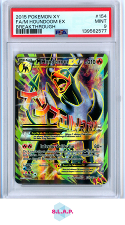 FA/M HOUNDOOM EX BREAKTHROUGH POKEMON XY BREAKTHROUGH 2015 154 PSA 9 - Image 1