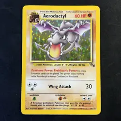 Pokemon Vintage Holo Aerodactyl 1/62 Fossil WotC 1999 - Image 1