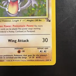 Pokemon Vintage Holo Aerodactyl 1/62 Fossil WotC 1999 - Image 4