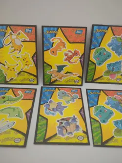 Pokemon Topps Movie Sticker Lot Set Charizard Pikachu Blastoise Venusaur Raichu - Image 3