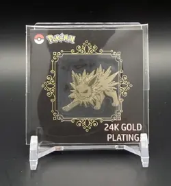Pokemon Jolteon Sticker 24K Gold Plated Popping Candy SEALED RARE NM - Image 1