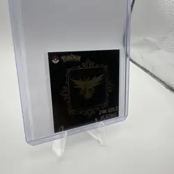24k Gold Plated Pokemon Zapdos Sticker (original plastic) - Image 2