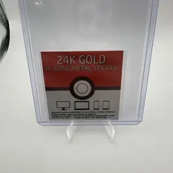 24k Gold Plated Pokemon Zapdos Sticker (original plastic) - Image 3