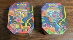 Pokemon TCG Mega Charizard X & Y EX Tins Sealed SET OF 2 - Image 1