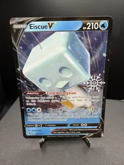 Pokemon TCG SWSH Rebel Clash Eiscue V 055/192 Holiday Calendar Stamp Promo NM! - Image 1