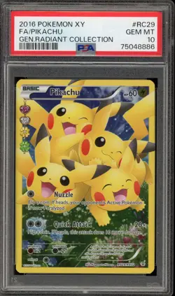 Pokemon Pikachu XY Generations Radiant Coll. Full Art #RC29 PSA 10 Gem Mint - Image 1