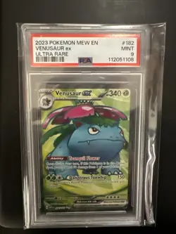 PSA 9 Pokemon 2023 Scarlet & Violet 151 #182/165 Venusaur ex Ultra Rare Holo - Image 1