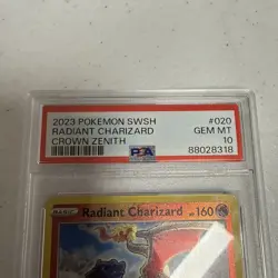 PSA 10 2023 Pokemon Sword And Shield Crown Zenith #020 Radiant Charizard - Image 2