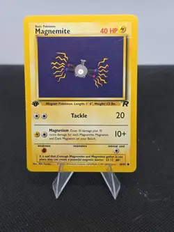 WOTC Pokemon TCG Magnemite 60/82 - Team Rocket - 1st Edition- LP - Image 1