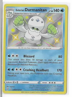 Galarian Darmanitan SV024/SV122 Shining Fates Sword & Shield Shiny Pokemon NM - Image 1