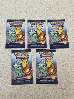 Lot Of 5 Pokemon 25th Anniversary McDonald’s Booster Pack Sealed #2 - Image 1