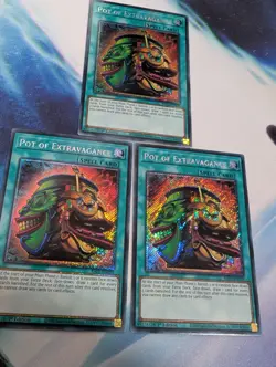 YuGiOh! Pot of Extravagance RA01-EN059 Platinum Rare x3 PLAYSET 1st Ed - Image 2