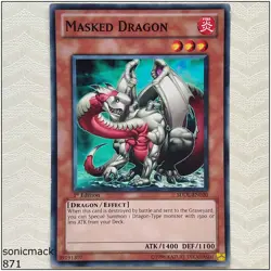 Masked Dragon - SDDL-EN020 - Common 1st Edition Yugioh - Image 1