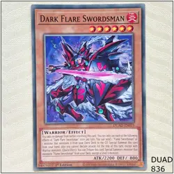 Dark Flare Swordsman - DUAD-EN019 - Common 1st Edition Yugioh - Image 1
