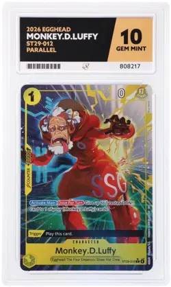 Monkey D Luffy ST29-012 Egghead Deck Foil ENGLISH One Piece CCG - ACE 10 - POP 0 - Image 1