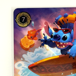 Lorcana Japanese Enchanted 206/204 Stitch Carefree Surfer Disney Japan - Image 4