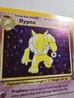 HOLO Hypno 8/62 - PL - RARE 1999 Fossil Pokemon Card - Image 3