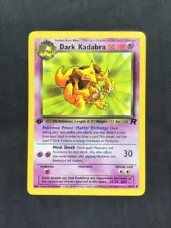 Pokemon Cards: Team Rocket 1st Edition Uncommon: Dark Kadabra 39/82 - Image 1