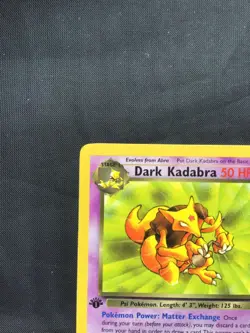 Pokemon Cards: Team Rocket 1st Edition Uncommon: Dark Kadabra 39/82 - Image 2