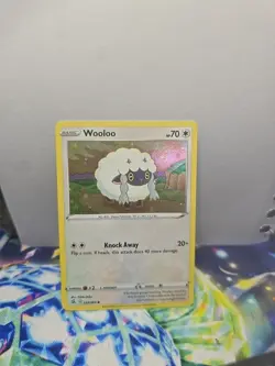 Wooloo 222/264 Cosmos Holo Promo Fusion Strike Pokemon Card TCG Swirl - Image 1