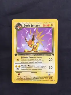 Pokemon Cards: Team Rocket 1st Edition Uncommon: Dark Jolteon 38/82 - Image 1