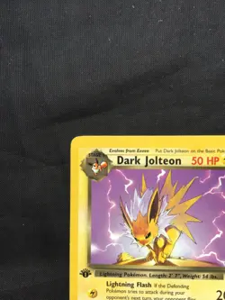 Pokemon Cards: Team Rocket 1st Edition Uncommon: Dark Jolteon 38/82 - Image 2