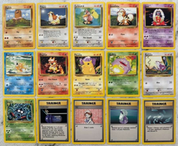 Pokemon Base Set Unlimited Lot 15 Cards - Pikachu, Magmar, Farfetch'd & More! NM - Image 1