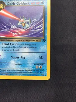 Pokemon Cards: Team Rocket 1st Edition Uncommon: Dark Golduck 37/82 - Image 4