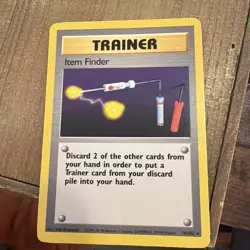 Pokemon TCG Base Set Trainer Item Finder Rare Card 74/102 - Image 1