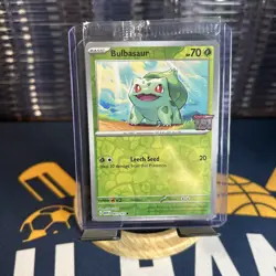Bulbasaur Best Buy Exclusive 151 Stamped Promo Reverse Holo Card 001/165 Sealed - Image 1