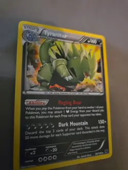 Tyranitar 56/124 Holo Rare XY Fates Collide Pokemon Card Cosmos Holo - Image 2