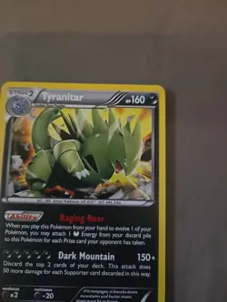 Tyranitar 56/124 Holo Rare XY Fates Collide Pokemon Card Cosmos Holo - Image 4