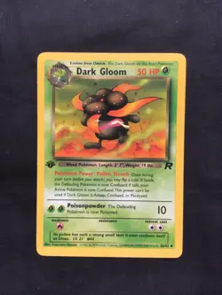 Pokemon Cards: Team Rocket 1st Edition Uncommon: Dark Gloom 36/82 - Image 1