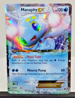 NM Pokemon MANAPHY EX Card BREAKPOINT Set 32/122 XY X and Y Ultra Rare - Image 1