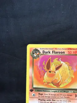 Pokemon Cards: Team Rocket 1st Edition Uncommon: Dark Flareon 35/82 - Image 2