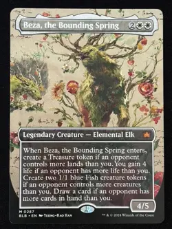 1x MTG Beza, the Bounding Spring (Borderless) - Bloomburrow (BLB) #287 - Magic - Image 1