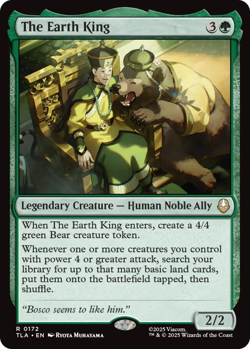 The Earth King - Foil 0172 Near Mint TLA Avatar: The Last Airbender MTG Magic - Image 1