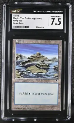 MTG Magic The Gathering Island 1997 Tempest Basic Land CGC 7.5 - Image 1
