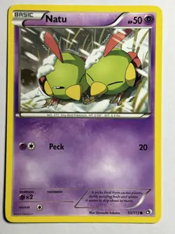 Natu Legendary Treasures 55/113 MP-LP Pokemon Card - Image 1