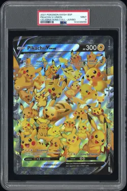 2021 Pokemon Celebrations Collection SWSH Pikachu V-Union Jumbo Promo PSA 9 - Image 1