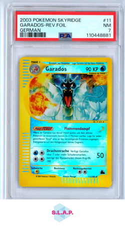 GARADOS POKEMON 11/144 2003 SKYBRIDGE REVERSE FOIL DEUTSCH PSA 7 - Image 1