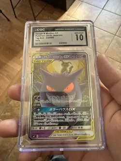 Pokemon Gengar & Mimikyu GX Tag Bolt Japanese Ultra Rare #038 PSA 10 - Image 1