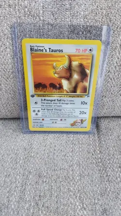 Pokemon TCG Blaine's Tauros Gym Heroes 64/132 MINT 1ST EDITION - Image 5