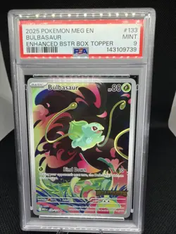 Pokemon TCG Bulbasaur IR 133/132 Mega Evolutions Stamped PSA 9 - Image 1