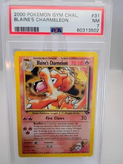 Pokemon Gym Challenge Blaine's Charmeleon 31/132 PSA 7 Unlimited Regular English - Image 1